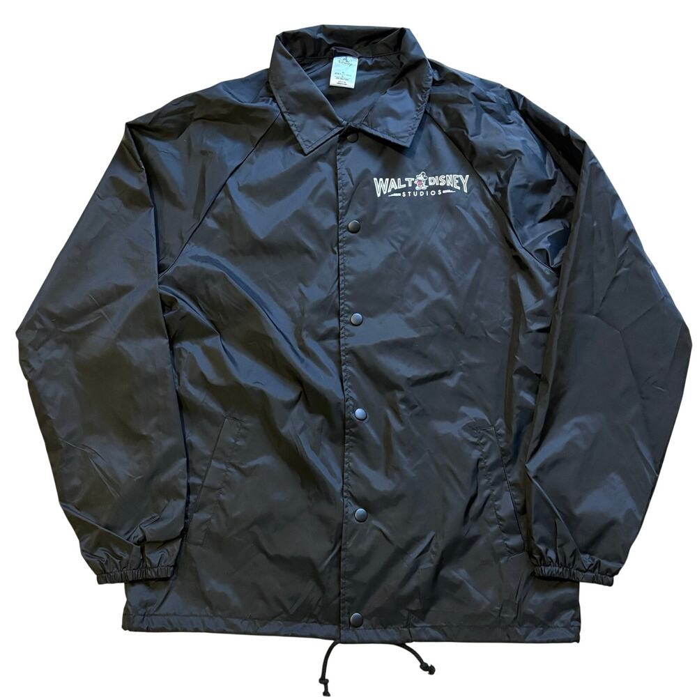 Walt Disney‎ Studios Men's Black Windbreaker Light Jacket Mickey Mouse Medium